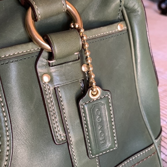 Coach Green Leather Satchel - Picture 3 of 9